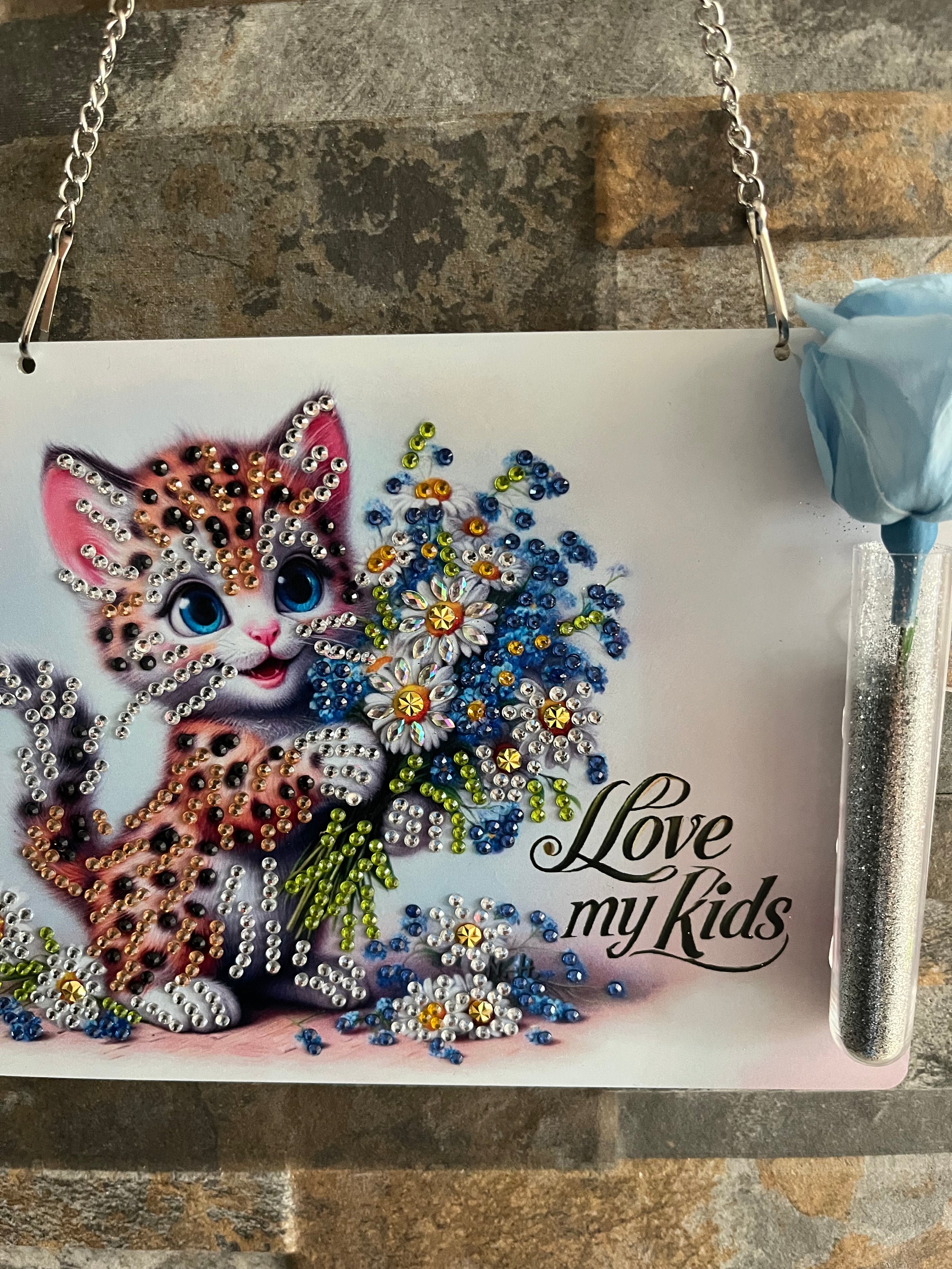 Cadre soliflore chat